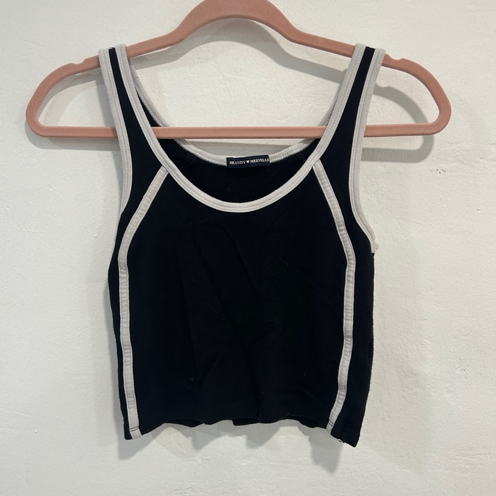 Brandy Melville Black and White Tank Top